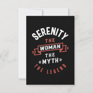 Cartão RSVP Serenidade a Mulher o Mito a Lenda