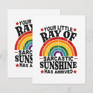 Cartão RSVP Seu Pequeno Raio de Sol Sarcástico
