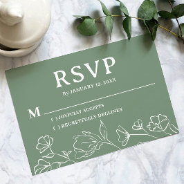 Cartão RSVP Simples para Casamento - Design editáv