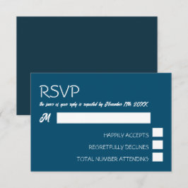 Cartão RSVP Simplesmente Moderno, Casamento Tendência