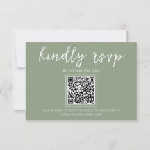 Site de Casamento de Código QR do Script Verde Ele
