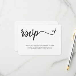 Cartão RSVP Site de casamento do gerador de códigos QR do Eleg