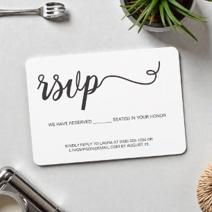 Cartão RSVP Site de casamento moderno minimalista e elegante