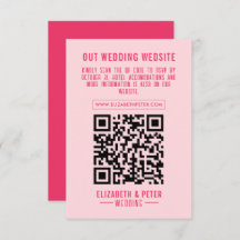 Site Retro Pink Qr Code Wedding