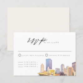 Cartão RSVP Skyline Pittsburgh
