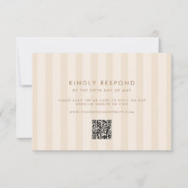 Cartão RSVP Soft Stripes Wedding