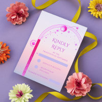 Sol Cor-de-Sol Rosa Celestial Estrelas Casamento