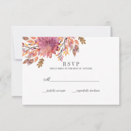 Cartão RSVP Sonho de outono | VP Clássico de Casamento