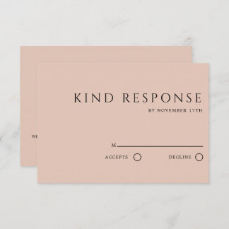 Cartão RSVP Sophisticated Dusty Pink QR Code Elegant Wedding