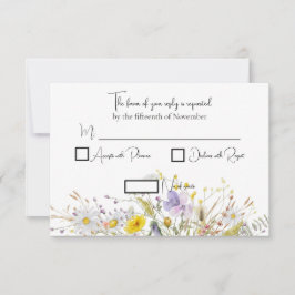 Cartão RSVP Spring Blossom Wedding Response Cards