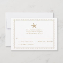 Cartão RSVP Starfish Graceful | VP de Casamento