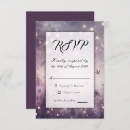 Cartão RSVP Starlit Enchantment em Bloom Wedding
