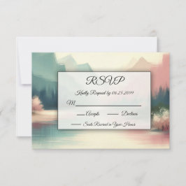 Cartão RSVP Suaves Ecos das Montanhas