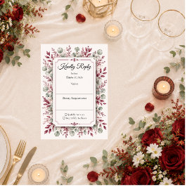 Cartão RSVP Suite de Casamento Floral Romântico