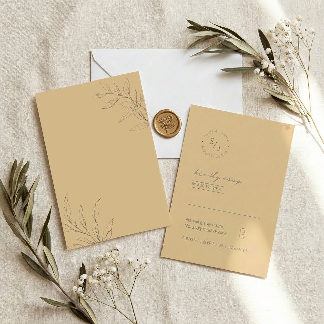 Cartão RSVP Sun-Washed Garden Wedding (Criador carregado)
