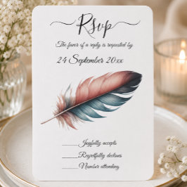 Cartão RSVP Susurros de Elegância Empenada Minimalismo