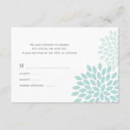 Cartão RSVP Sweet Dahlias Wedding