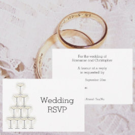 Cartão RSVP Taças de Champanhe Casamento