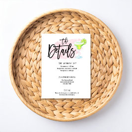 Cartão RSVP Taco Bout Love Wedding Details Card