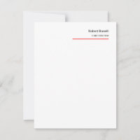 Tamanho Padrão Moderno Vermelho Branco Simples Min