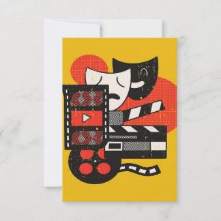 Cartão RSVP Teatro em exercício de abstrato| Teatro de drama