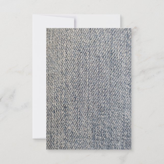Cartão RSVP tecido jeans (Frente)