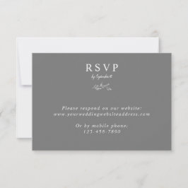Cartão RSVP Telefone on-line simples elegante e elegante para