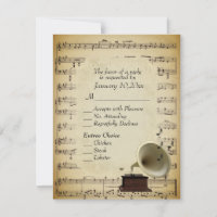 Tema de Música Antiquado com Opções de Entrada