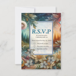 Cartão RSVP Temas da fantasia espiritual do Eterno metafísico