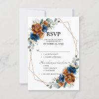 Terracota Azul Marinho Verdejante Casamento Geomét