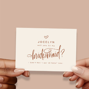 Cartão RSVP Terracotta Costumará Ser Minha Carta De Bridesmaid