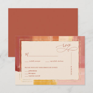 Cartão RSVP Terracotta Sunrise VP de Casamento