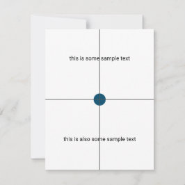 Cartão RSVP teste de amostra