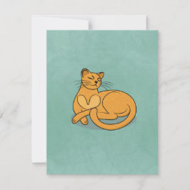 Cartão RSVP The Yellow Cat
