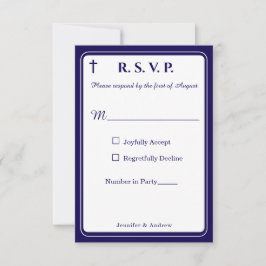 Cartão RSVP Timeless Catholic Monogrammed Response Card