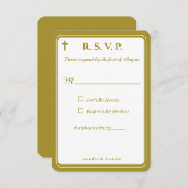 Cartão RSVP Timeless Catholic Monogrammed Response Card