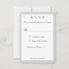 Cartão RSVP Timeless Catholic Monogrammed Response Card