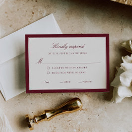 Cartão RSVP Timeless Elegance Wedding