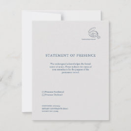 Cartão RSVP Timepiece- Minimalist Union Announcement