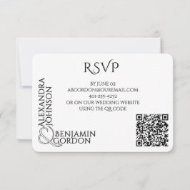 Cartão RSVP Tipografia Contemporânea Moderna Chic Urbano