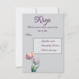 Cartão RSVP Tipografia Elegante de Suite de Casamento de Paste