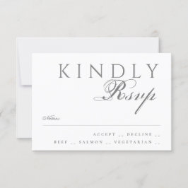 Cartão RSVP Tipografia Moderna Clássica Elegante Casamento Bra