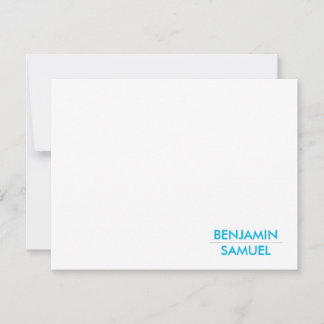 Cartão RSVP Tipografia Moderna Obrigado Nota Bar Mitzvah