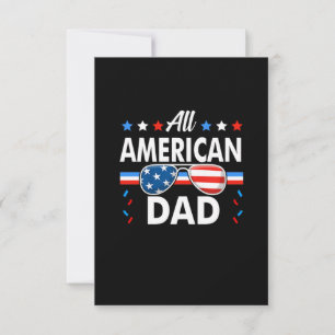 Cartão RSVP Todos os Pais Americanos 4 de julho de Combate Fam
