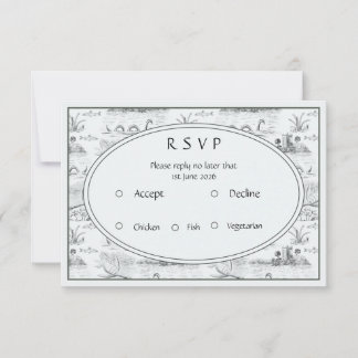 Cartão RSVP Toile Loch ness