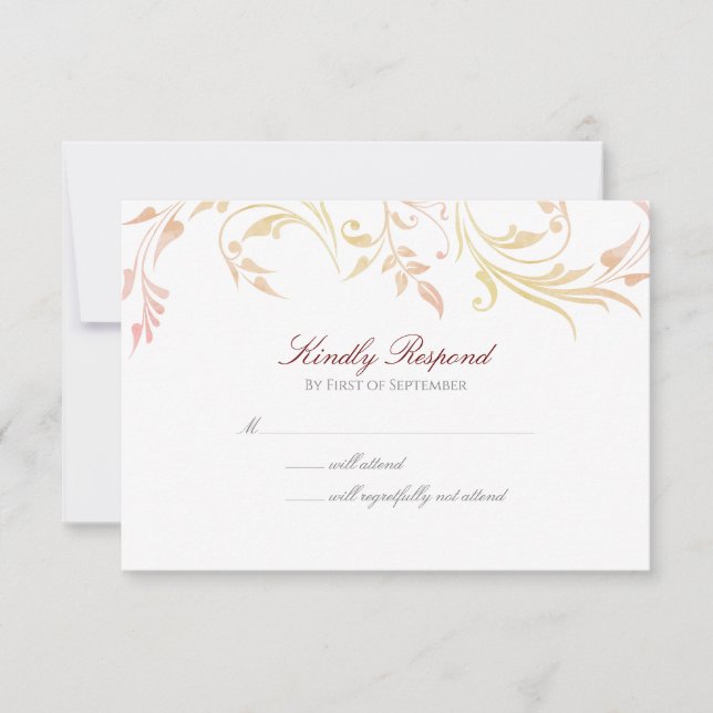 Cartão RSVP Tornado de Outono (Frente)