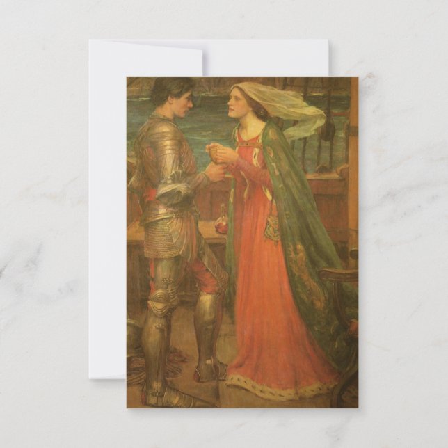 Cartão RSVP Tristan e Isolde por Casamento de Waterhouse JW (Frente)