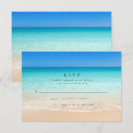 Cartão RSVP Tudo o que Precisamos é Amor e o Casamento na Prai