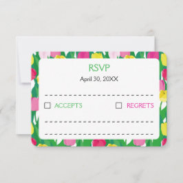 Cartão RSVP Tulipas encantadoras.