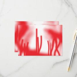 Cartão RSVP Um design gráfico com vermelho e laranja em negrit